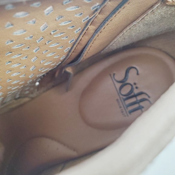 Sofft Perforated Nude Ombre Zipper Side CBUG18 Bootie Sz 10M - Picture 12 of 12